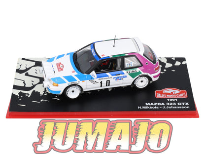 RMC120 Voiture 1/43 IXO Altaya Rallye MAZDA 323 GTX H.Mikkola 1991 #10