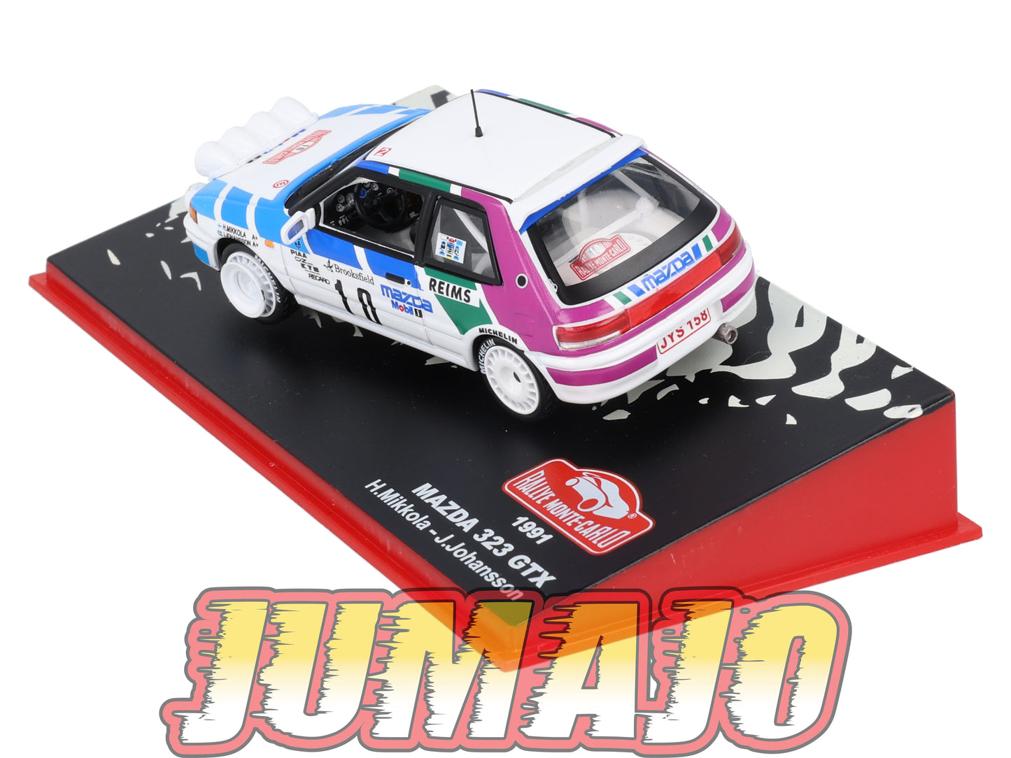 RMC120 Voiture 1/43 IXO Altaya Rallye MAZDA 323 GTX H.Mikkola 1991 #10