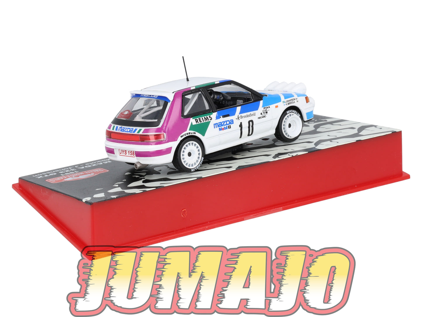 RMC120 Voiture 1/43 IXO Altaya Rallye MAZDA 323 GTX H.Mikkola 1991 #10