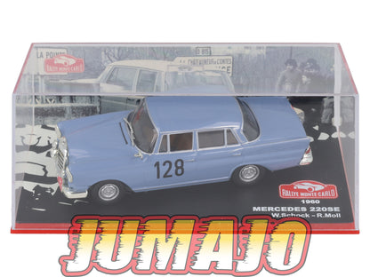 RMC124 Voiture 1/43 IXO Altaya Rallye MERCEDES 220SE W.Schock 1960 #128