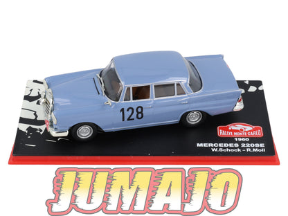 RMC124 Voiture 1/43 IXO Altaya Rallye MERCEDES 220SE W.Schock 1960 #128