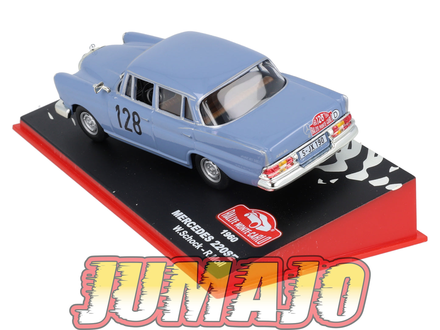 RMC124 Voiture 1/43 IXO Altaya Rallye MERCEDES 220SE W.Schock 1960 #128