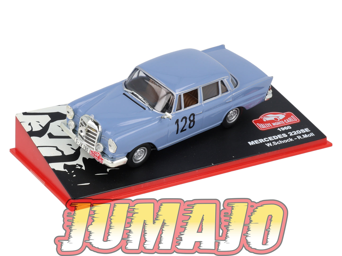 RMC124 Voiture 1/43 IXO Altaya Rallye MERCEDES 220SE W.Schock 1960 #128