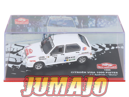 RMC12 Voiture 1/43 IXO Altaya Rallye Monte-carlo CITROËN Visa 1000 Pistes #7 J.C.Andruet 1985