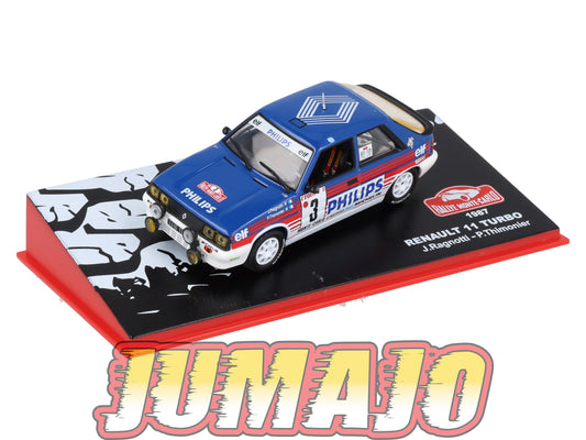 RMC13 Voiture 1/43 IXO Altaya Rallye Monte-Carlo RENAULT 11 Turbo 1987 #3 J.Ragnotti