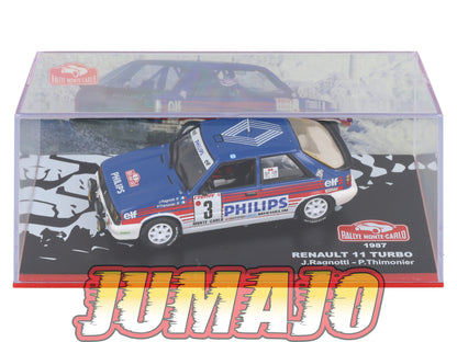 RMC13 Voiture 1/43 IXO Altaya Rallye Monte-Carlo RENAULT 11 Turbo 1987 #3 J.Ragnotti