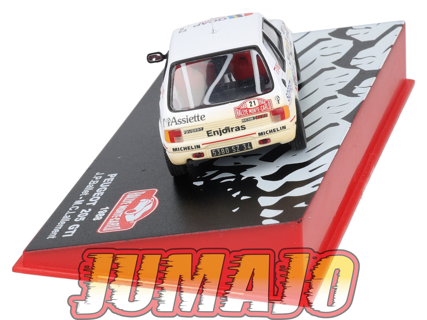 RMC19 Voiture 1/43 IXO Altaya Rallye monte-carlo PEUGEOT 205 GTI Ballet 1988 #21