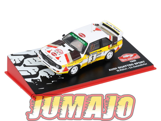 RMC23 Voiture 1/43 IXO Altaya Rallye Monte-carlo AUDI Quattro Sport #3 W.Röhrl 1985