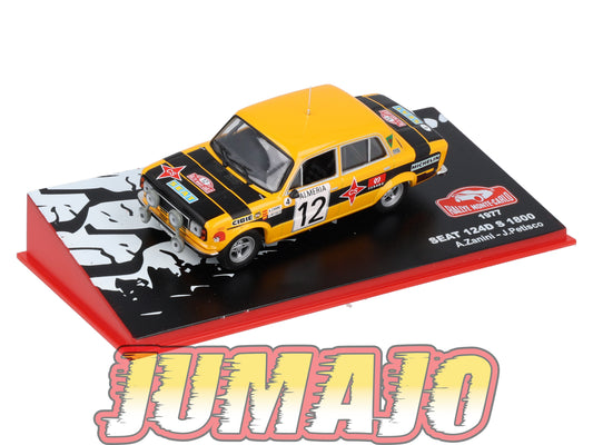 RMC25 Voiture 1/43 IXO Altaya RallyeMonte Carlo SEAT 124D S 1800 1977 #12 A.Zanini