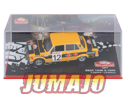 RMC25 Voiture 1/43 IXO Altaya RallyeMonte Carlo SEAT 124D S 1800 1977 #12 A.Zanini