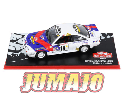 RMC26 Voiture 1/43 IXO Altaya Rallye Monte-Carlo OPEL Manta 400 1986 #18 M.Hero