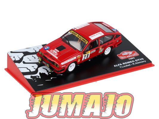 RMC29 Voiture 1/43 IXO Altaya Rallye Monte-carlo ALFA ROMEO GTV6 #29 Y.Loubet 1983