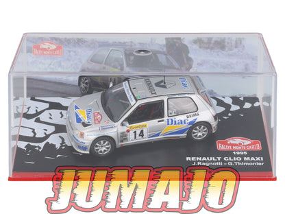 RMC32 Voiture 1/43 IXO Altaya Rallye monte-carlo RENAULT Clio Maxi J.Ragotti 1995 #14