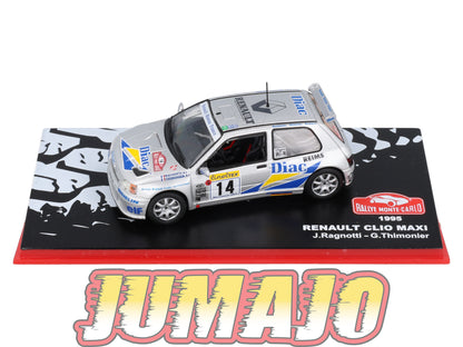 RMC32 Voiture 1/43 IXO Altaya Rallye monte-carlo RENAULT Clio Maxi J.Ragotti 1995 #14