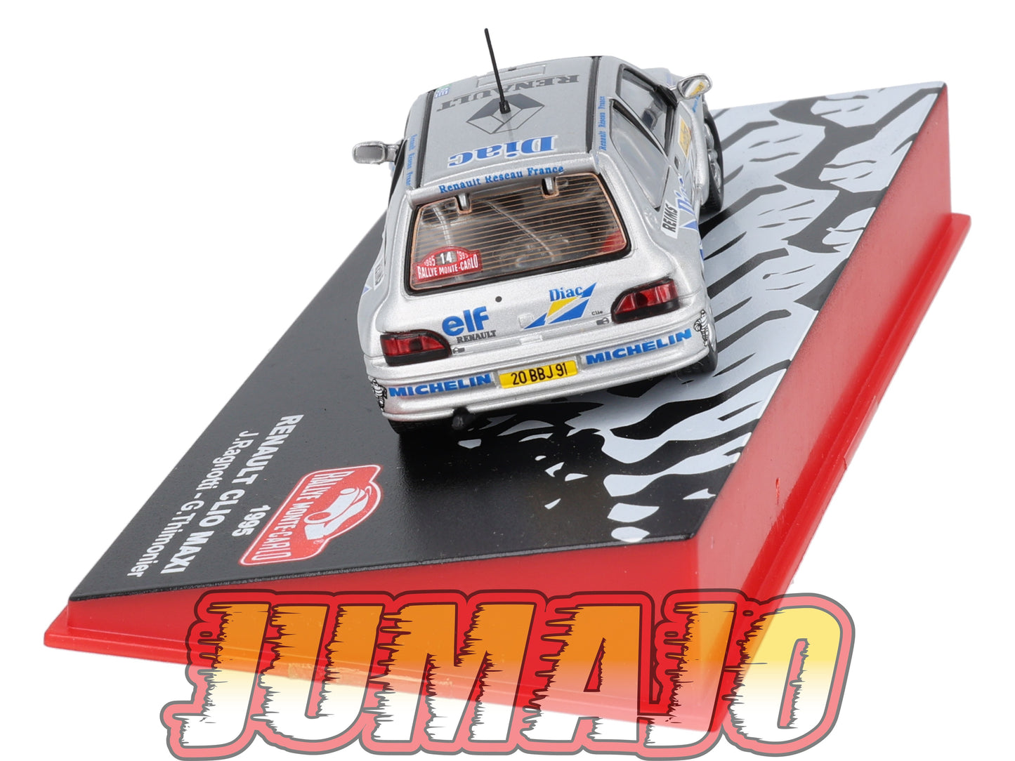 RMC32 Voiture 1/43 IXO Altaya Rallye monte-carlo RENAULT Clio Maxi J.Ragotti 1995 #14