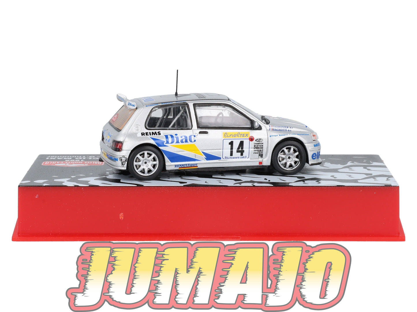 RMC32 Voiture 1/43 IXO Altaya Rallye monte-carlo RENAULT Clio Maxi J.Ragotti 1995 #14