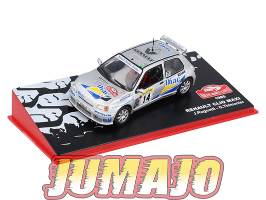 RMC32 Voiture 1/43 IXO Altaya Rallye monte-carlo RENAULT Clio Maxi J.Ragotti 1995 #14