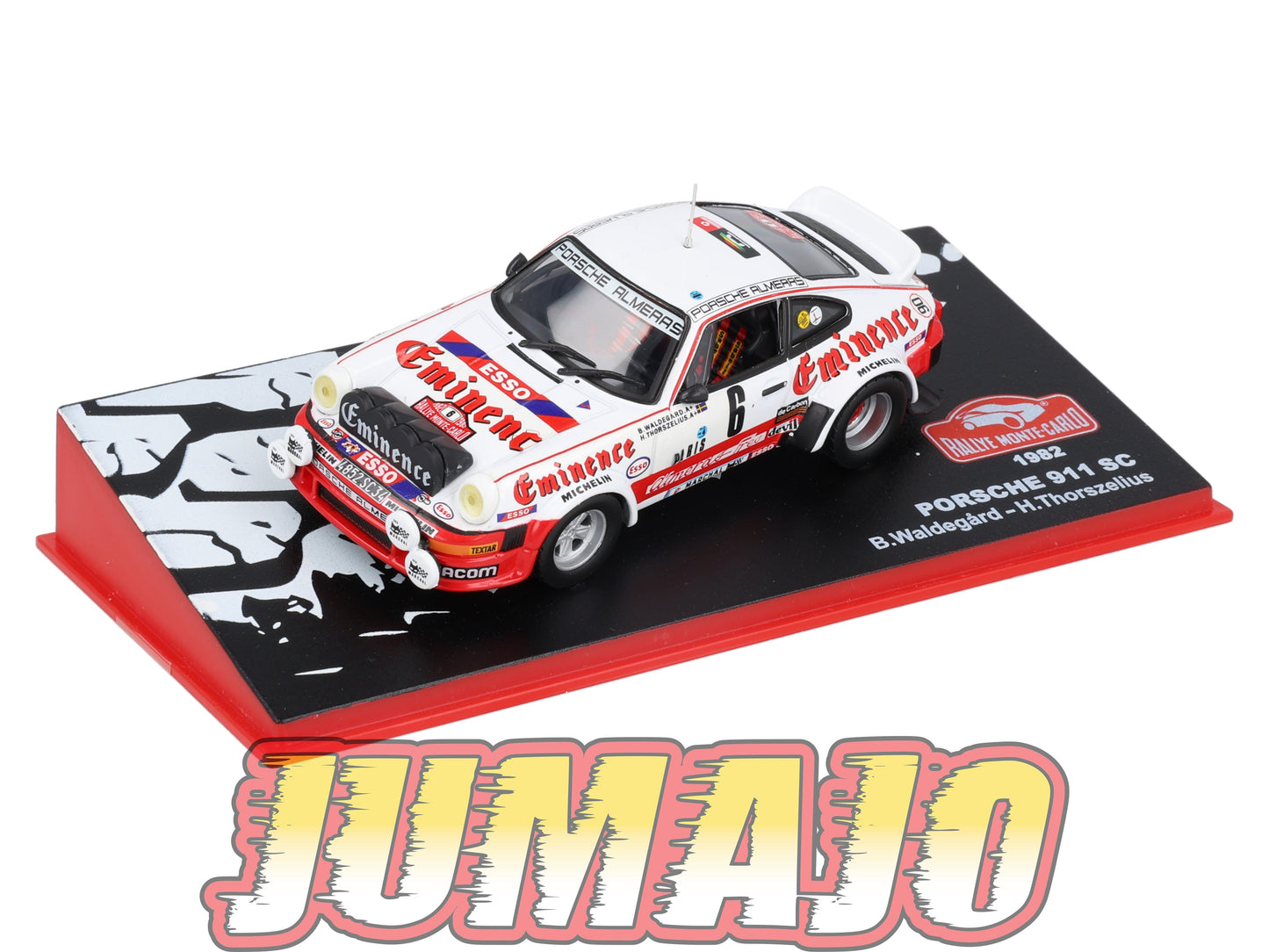 RMC35 Voiture 1/43 IXO Altaya Rallye monte-carlo PORSCHE 911 SC B.Waldegard 1982 #6