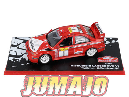 RMC38 Voiture 1/43 IXO Altaya Rallye Monte-Carlo MITSUBISHI Lancer EVO VI 2000 #1 T.Makinen