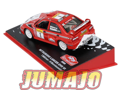 RMC38 Voiture 1/43 IXO Altaya Rallye Monte-Carlo MITSUBISHI Lancer EVO VI 2000 #1 T.Makinen