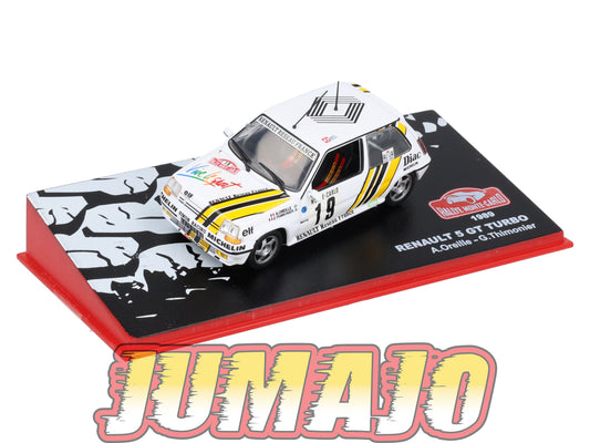 RMC39 Voiture 1/43 IXO Altaya Rallye monte-carlo RENAULT 5 GT Turbo 1989 #19 A.Oreille