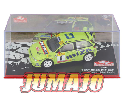 RMC402 Voiture 1/43 IXO Altaya Rallye monte-carlo SEAT Ibiza Kit car J.Puras 1996 #6