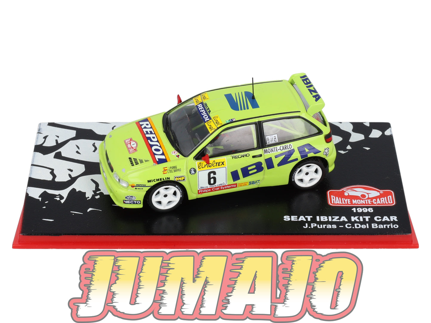 RMC402 Voiture 1/43 IXO Altaya Rallye monte-carlo SEAT Ibiza Kit car J.Puras 1996 #6