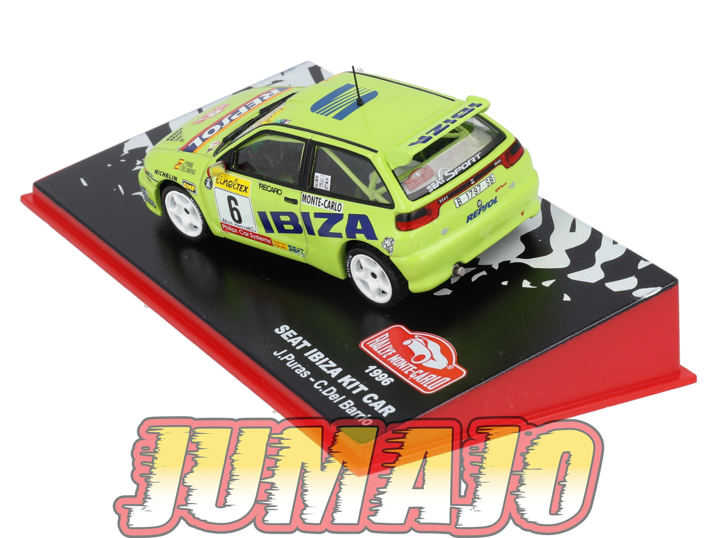 RMC402 Voiture 1/43 IXO Altaya Rallye monte-carlo SEAT Ibiza Kit car J.Puras 1996 #6