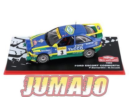 RMC41 Voiture 1/43 IXO Altaya Rallye Monte-carlo FORD Escort Cosworth #3 P.Bernardini 1996
