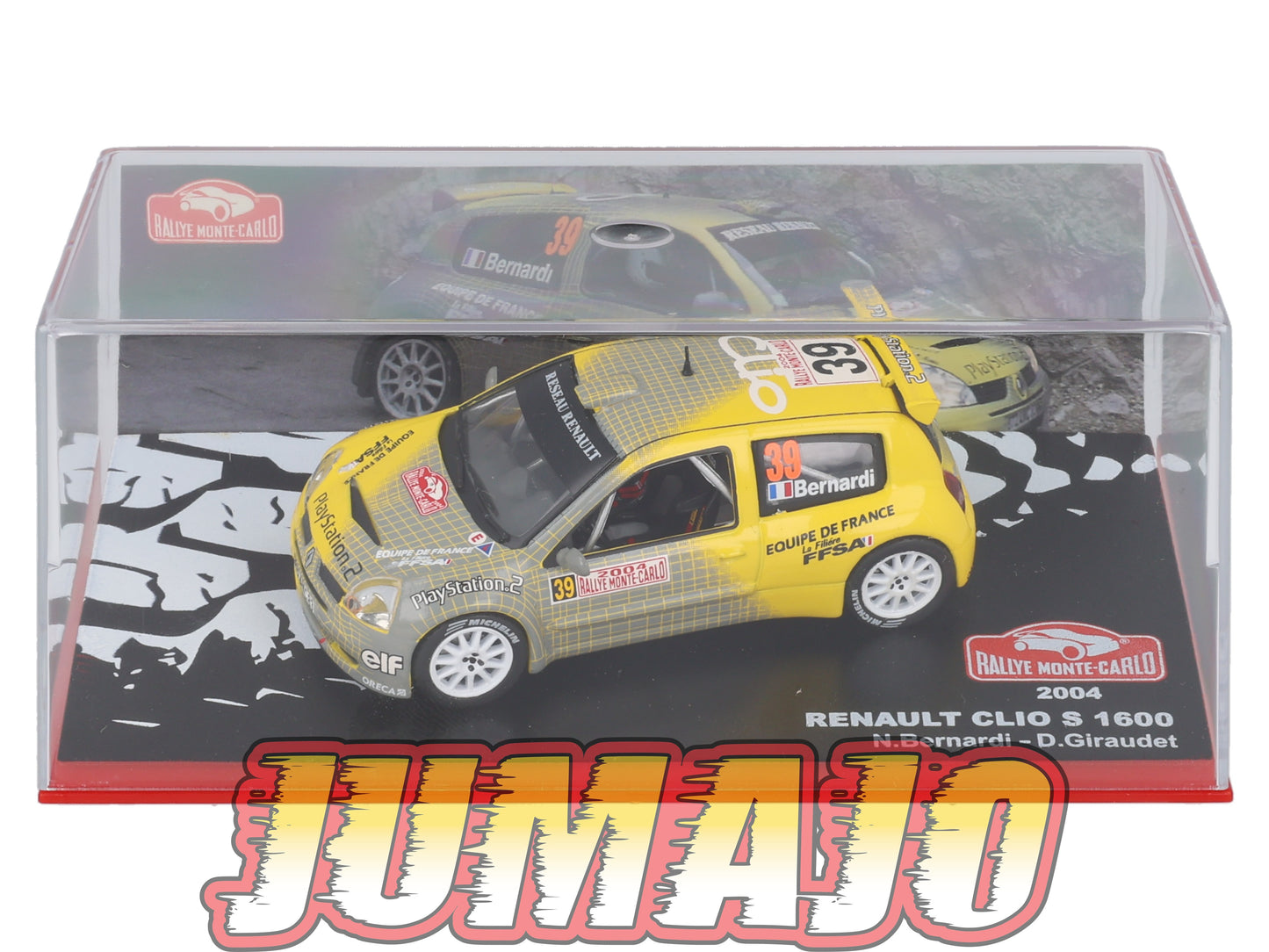 RMC42 Voiture 1/43 IXO Altaya Rallye RENAULT Clio S 1600 N.Bernardi 2004 #39 Monte-carlo