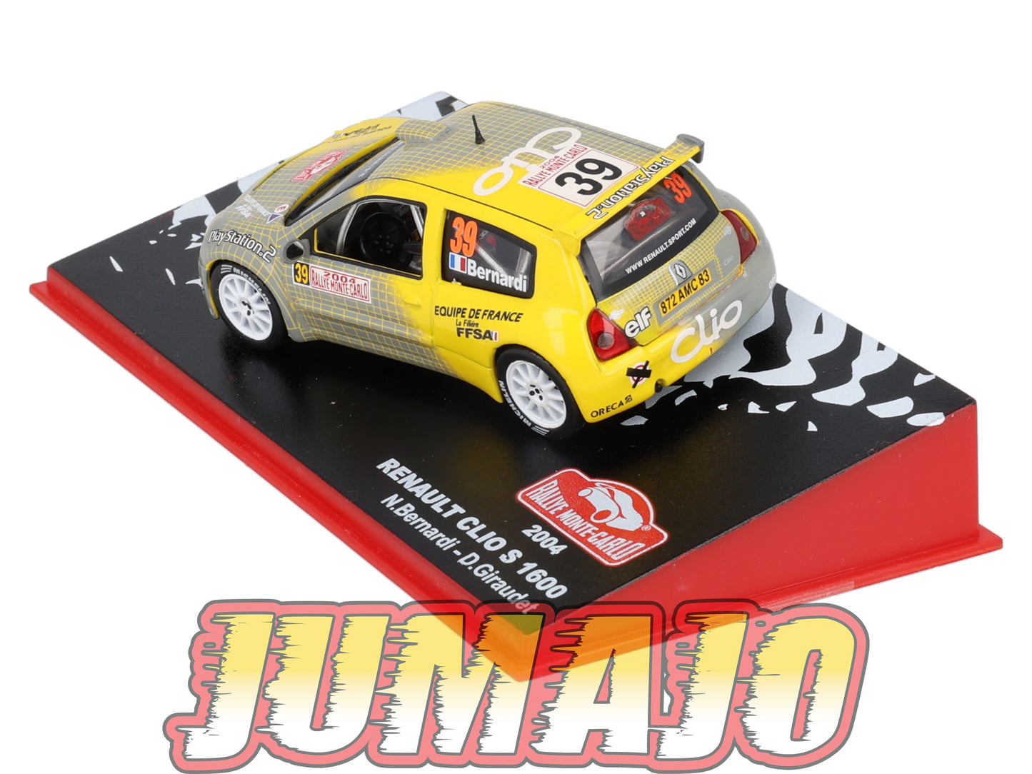 RMC42 Voiture 1/43 IXO Altaya Rallye RENAULT Clio S 1600 N.Bernardi 2004 #39 Monte-carlo