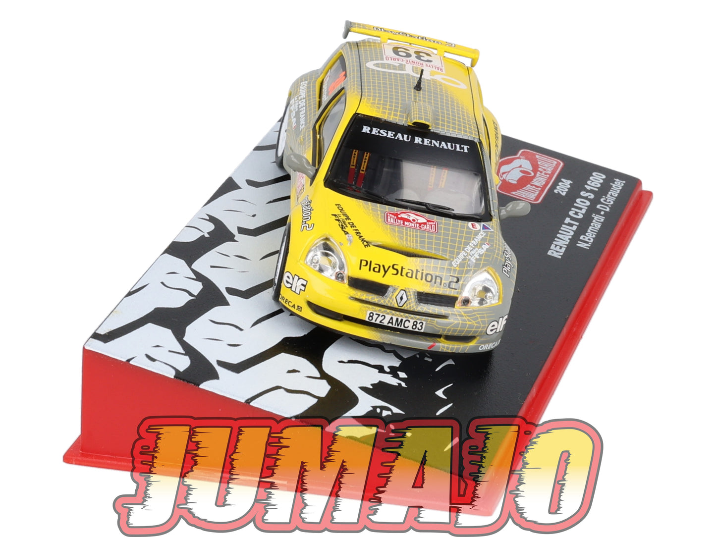 RMC42 Voiture 1/43 IXO Altaya Rallye RENAULT Clio S 1600 N.Bernardi 2004 #39 Monte-carlo