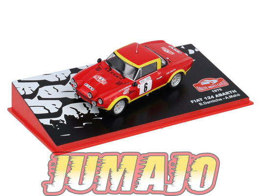 RMC46 Voiture 1/43 IXO Altaya Rallye Monte-carlo FIAT 124 Abarth 1975 #6 B.Darniche