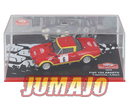 RMC46 Voiture 1/43 IXO Altaya Rallye Monte-carlo FIAT 124 Abarth 1975 #6 B.Darniche