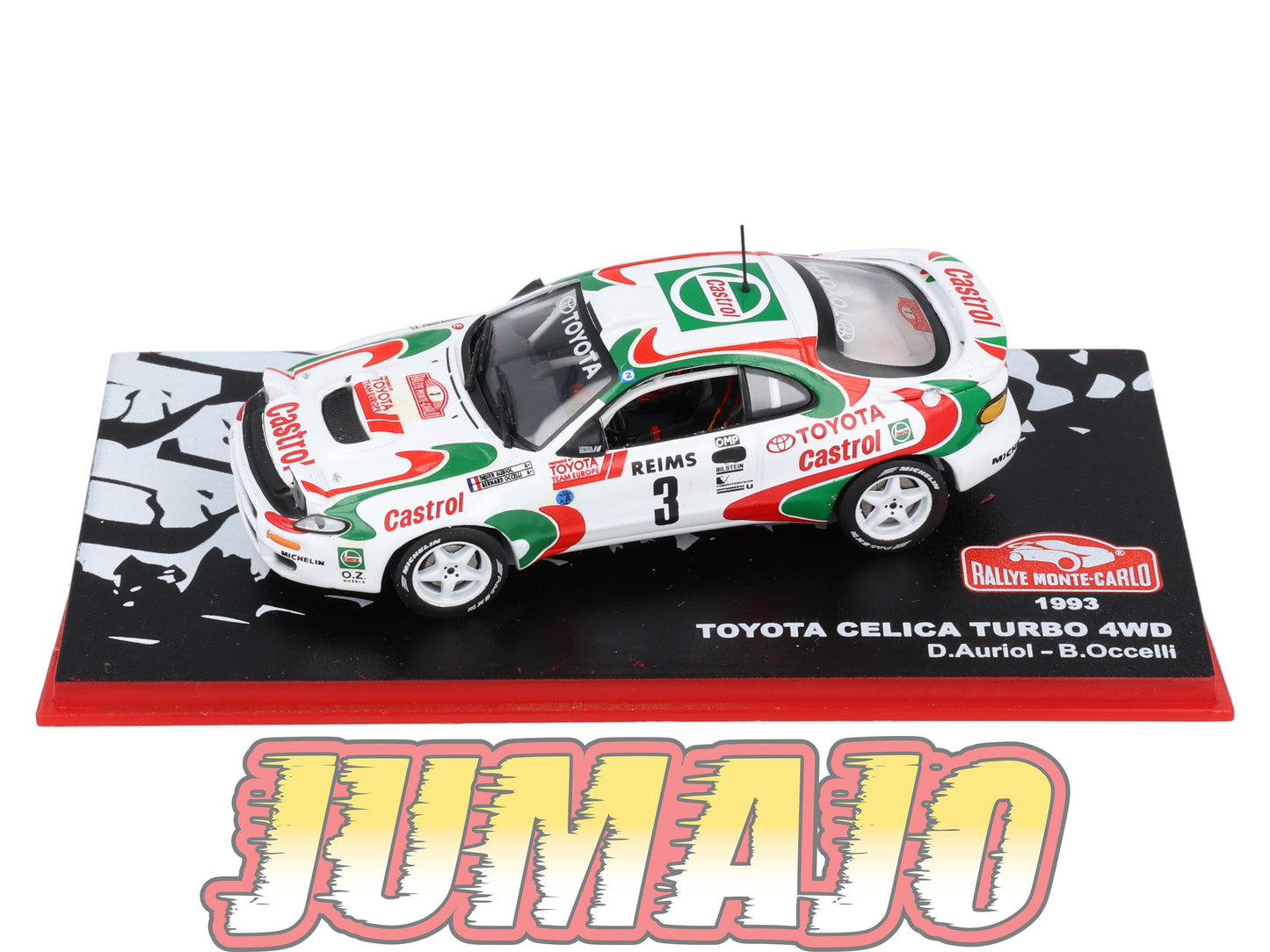 RMC52 1/43 IXO Altaya Rallye Monte Carlo : Toyota Celica Turbo 4WD D.Auriol #3 1993