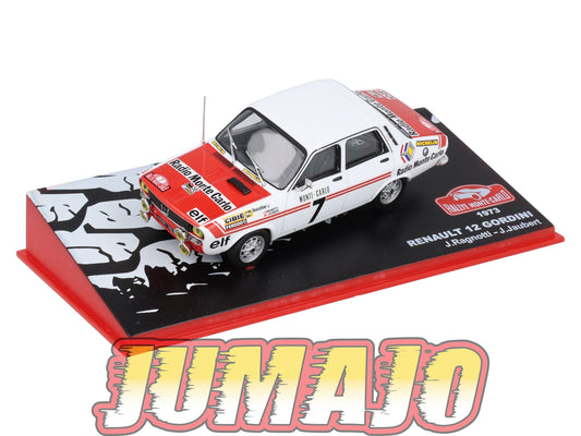 RMC59 Voiture 1/43 IXO Altaya Rallye Monte-carlo RENAULT 12 Gordini 1973 #7 J.Ragnotti