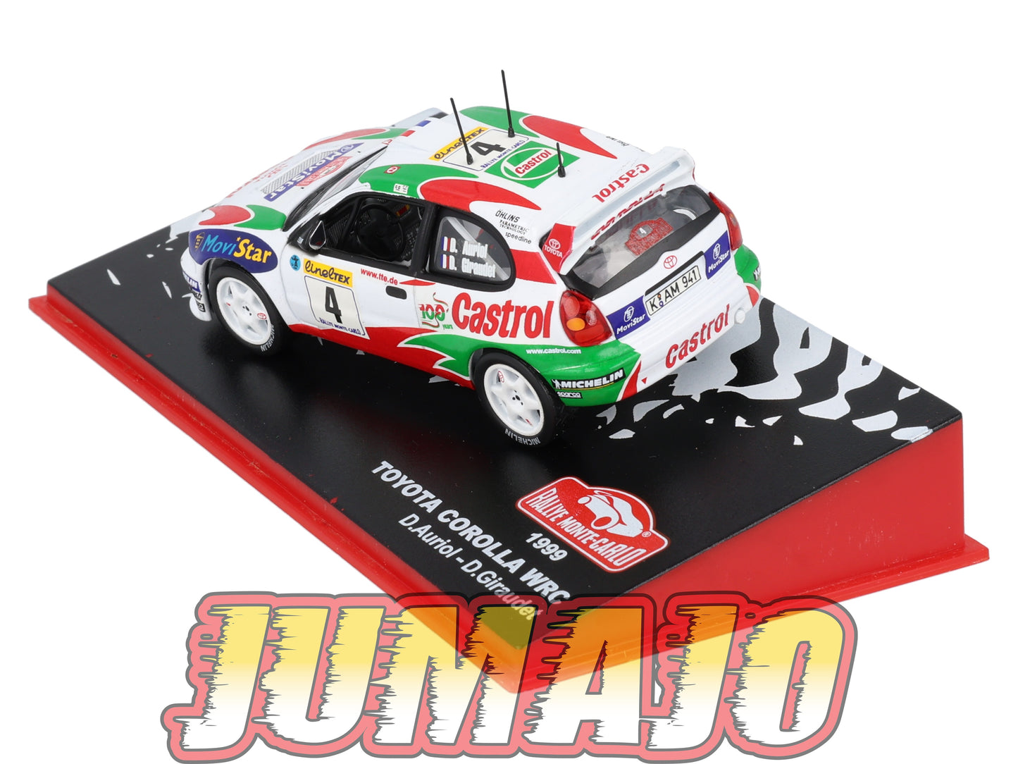 RMC61 1/43 IXO Altaya Rallye Monte Carlo : Toyota Corolla WRC D.Auriol #4 1999