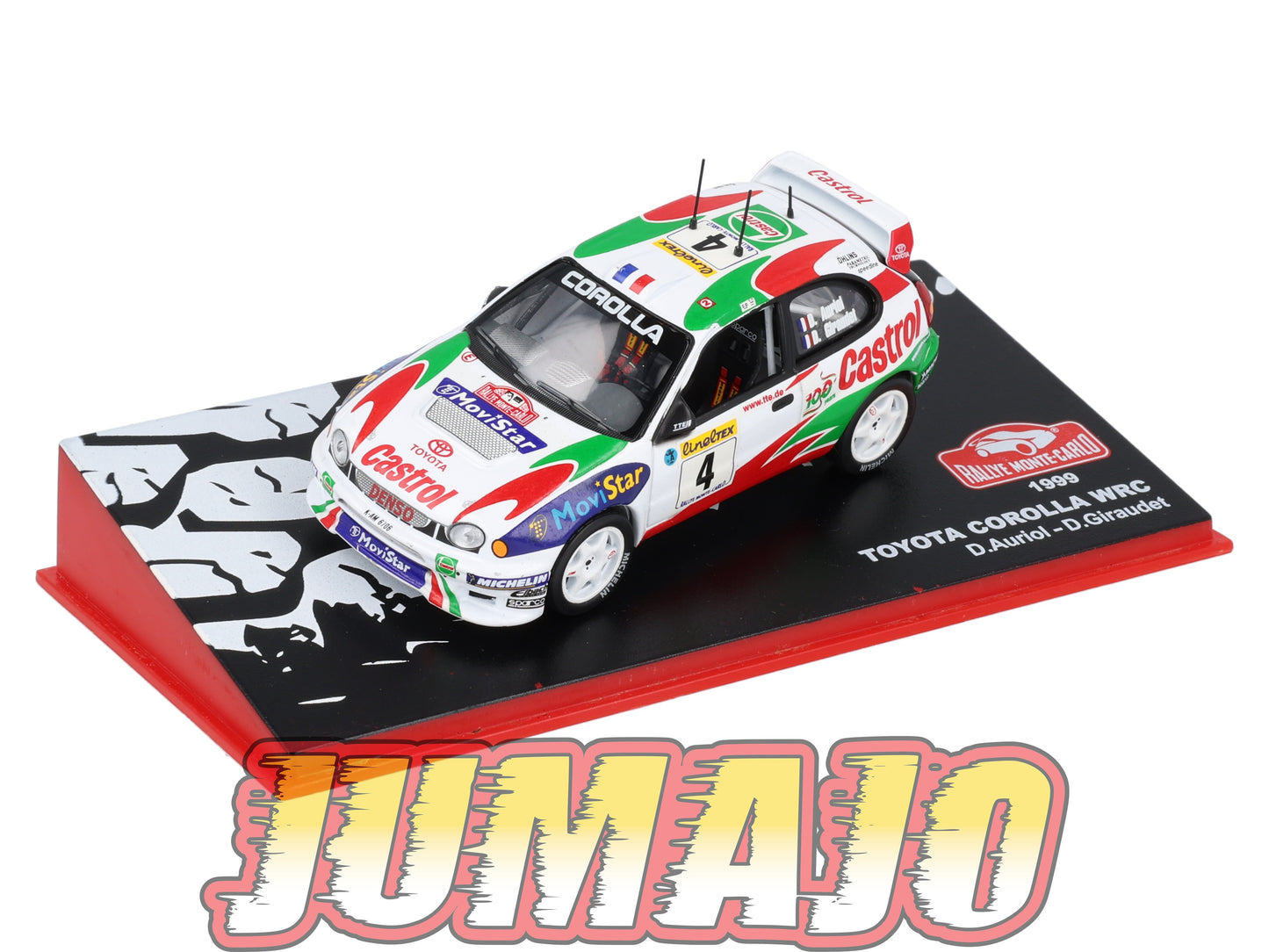 RMC61 1/43 IXO Altaya Rallye Monte Carlo : Toyota Corolla WRC D.Auriol #4 1999