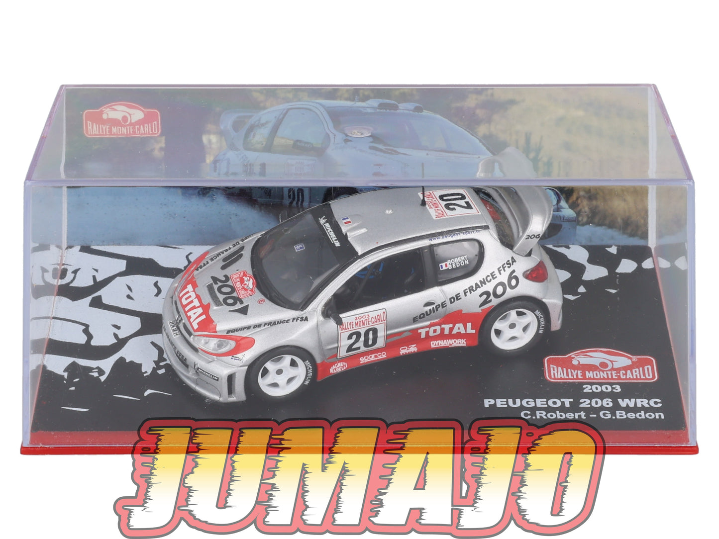 RMC64 Voiture 1/43 IXO Altaya Rallye PEUGEOT 206 WRC C.Robert 2003 #20 Monte-carlo