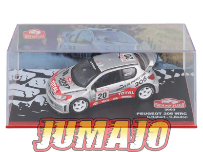 RMC64 Voiture 1/43 IXO Altaya Rallye PEUGEOT 206 WRC C.Robert 2003 #20 Monte-carlo