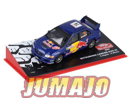 RMC76 Voiture 1/43 IXO Altaya Rallye Monte-carlo MITSUBISHI Lancer Evo IX Red Bull #74 A.Aigner