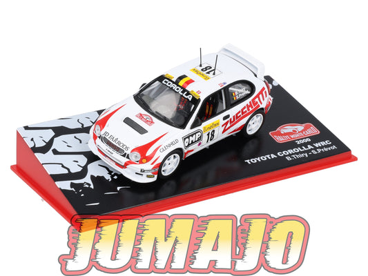 RMC85 Voiture 1/43 IXO Altaya Rallye Monte-carlo TOYOTA Corolla WRC 2000 #18 B.Thiry