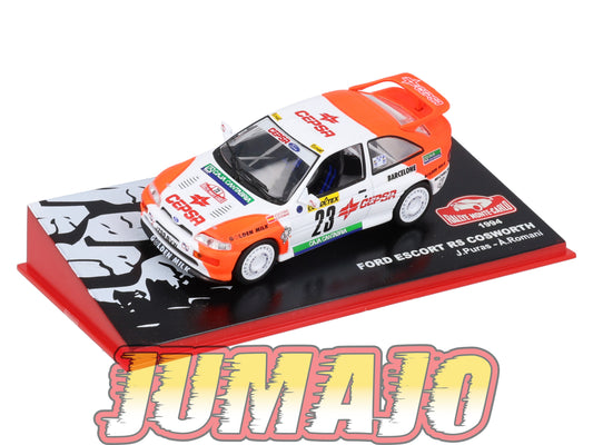 RMC86 Voiture 1/43 IXO Altaya Rallye Monte-Carlo FORD Escort RS Cosworth 1994 #23 J.Puras