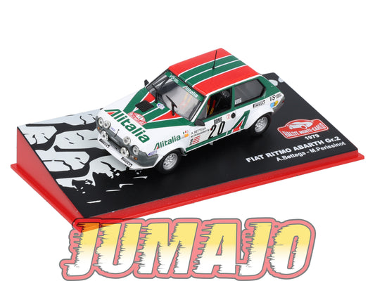 RMC93 Voiture 1/43 IXO Altaya Rallye Monte-carlo FIAT Ritmo Abarth GR.2 #20 A.Bettega 1979