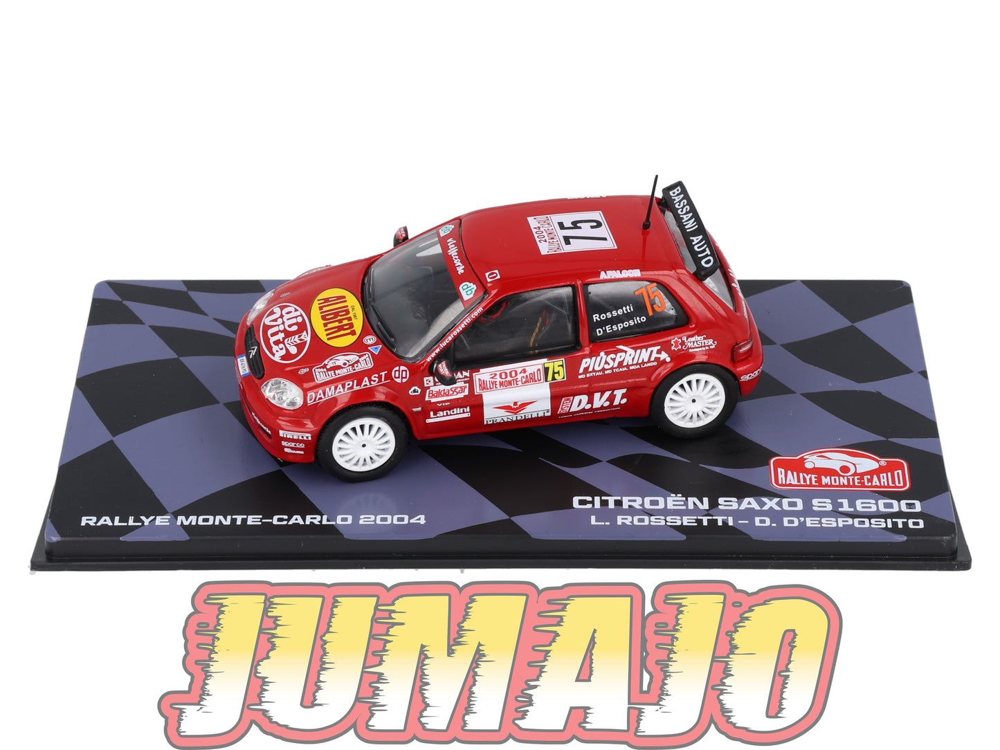 RMIT53 1/43 IXO Rallye Monte Carlo : CITROEN Saxo S1600 2004 #75 L.Rossetti