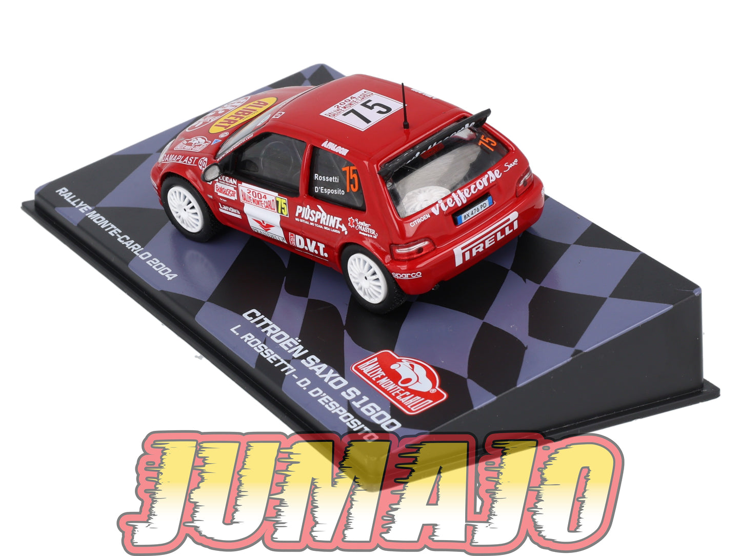 RMIT53 1/43 IXO Rallye Monte Carlo : CITROEN Saxo S1600 2004 #75 L.Rossetti