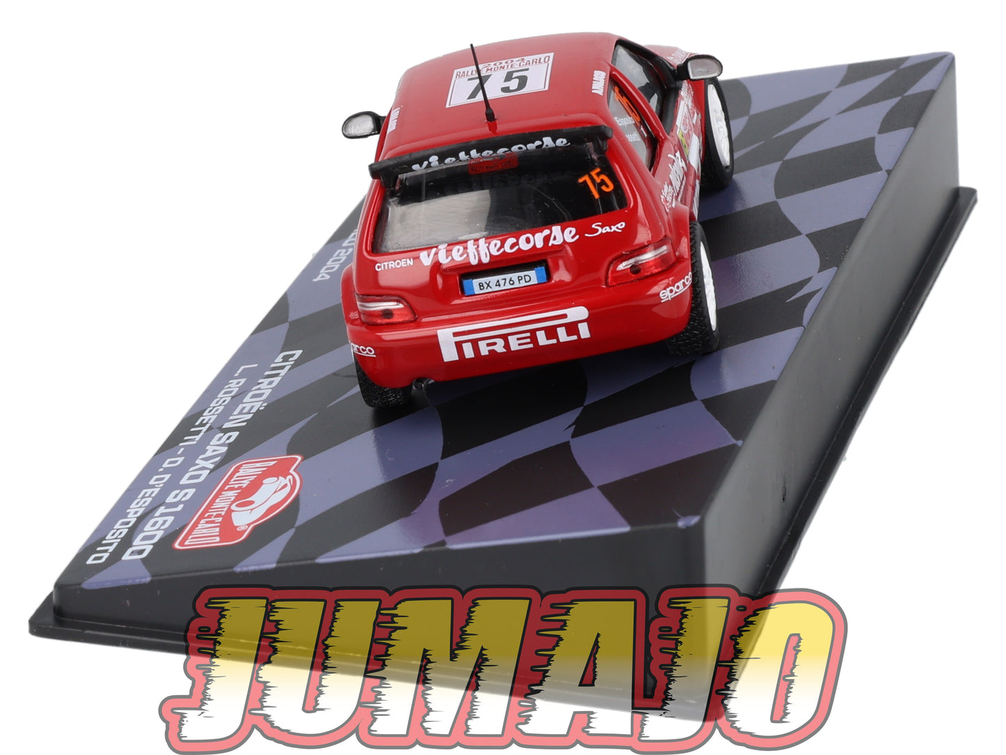 RMIT53 1/43 IXO Rallye Monte Carlo : CITROEN Saxo S1600 2004 #75 L.Rossetti