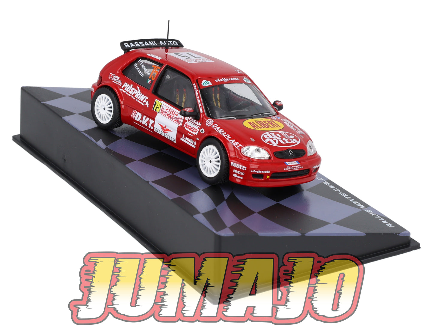 RMIT53 1/43 IXO Rallye Monte Carlo : CITROEN Saxo S1600 2004 #75 L.Rossetti