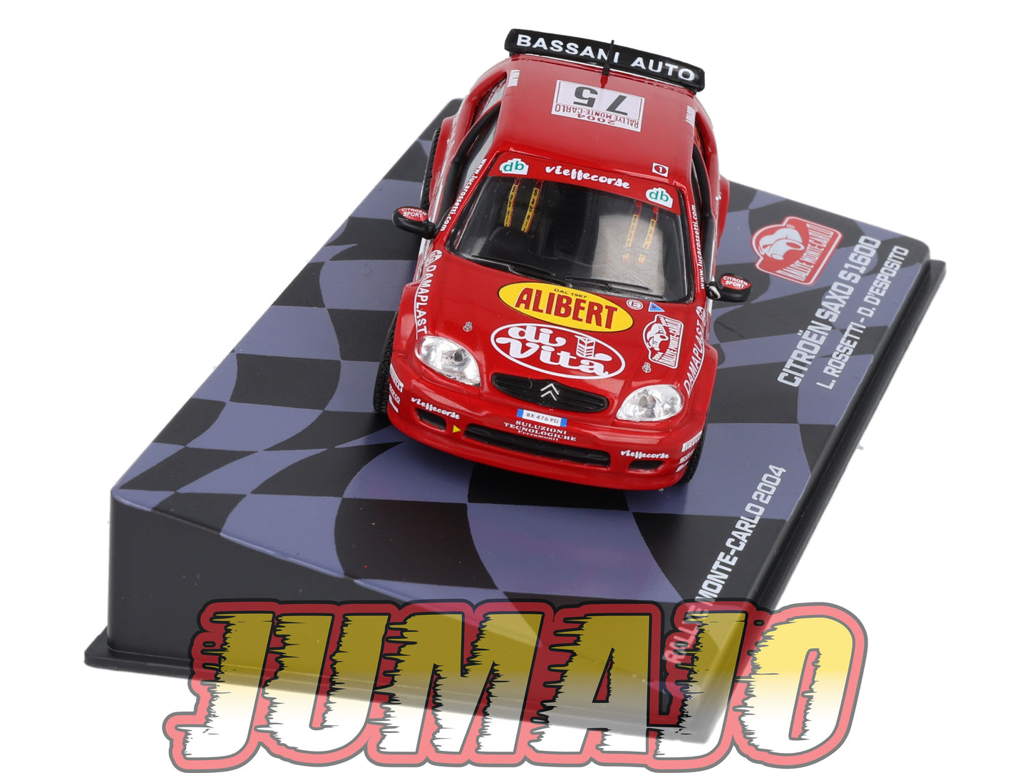 RMIT53 1/43 IXO Rallye Monte Carlo : CITROEN Saxo S1600 2004 #75 L.Rossetti