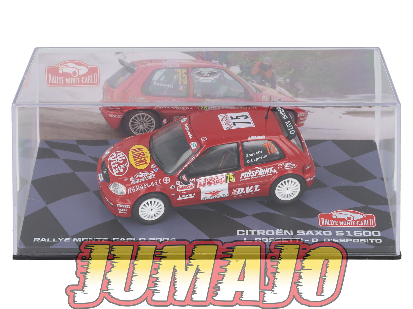 RMIT53 1/43 IXO Rallye Monte Carlo : CITROEN Saxo S1600 2004 #75 L.Rossetti